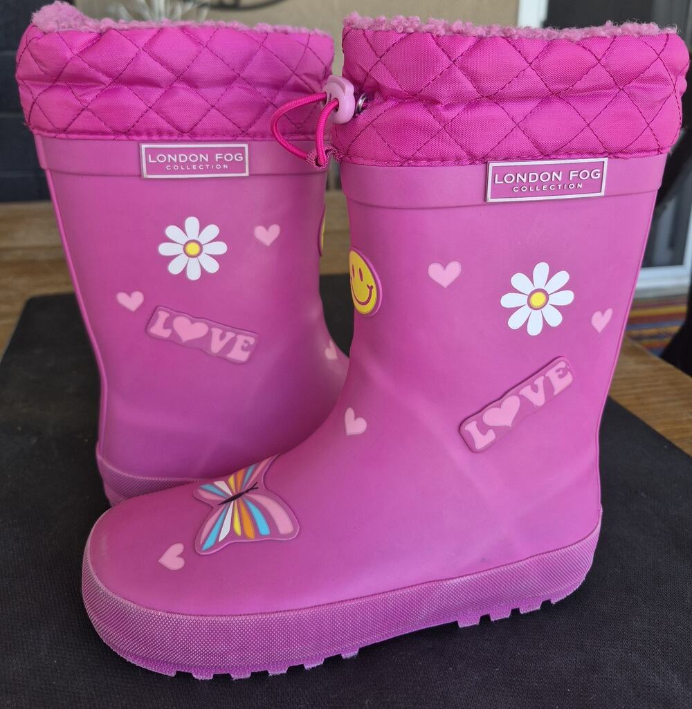 London Fog Toby Girls Pink Snow Boots Size 2